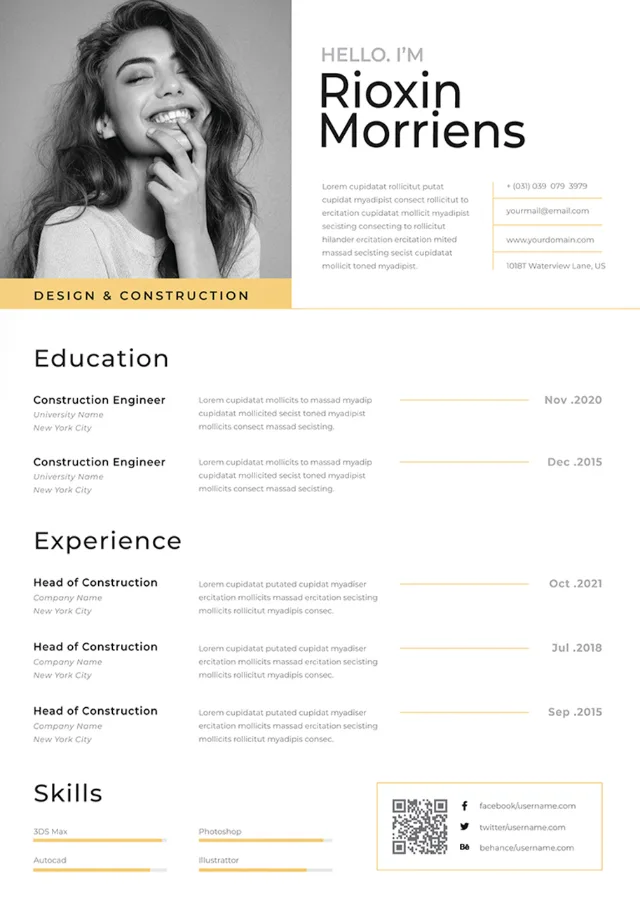 MERIDIAN Executive resume template